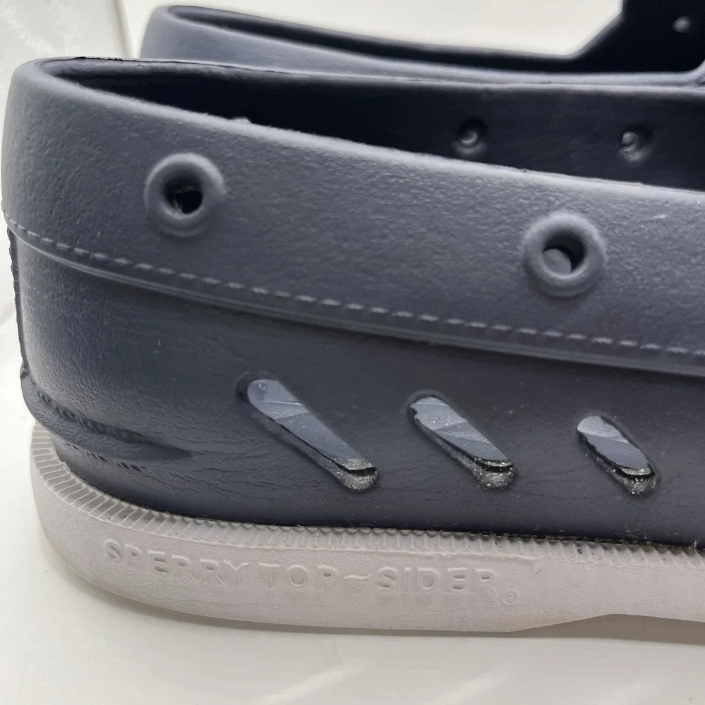 Sperry Men's 10 Topsiders Rubber Navy